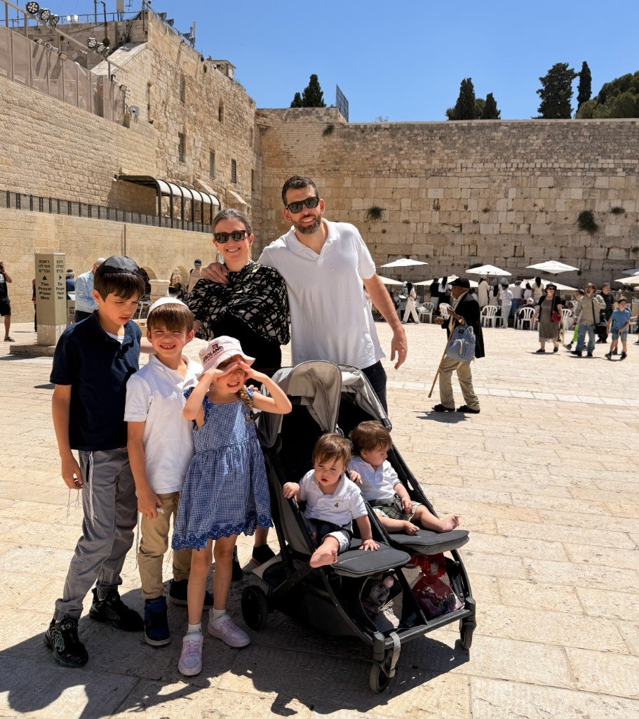Dani Knyajanski with his wife and their five children